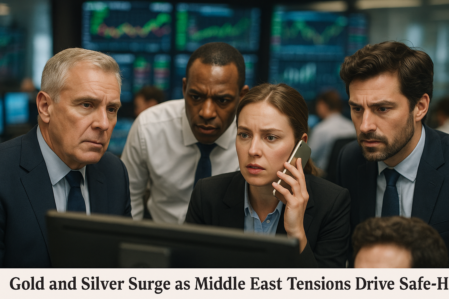 Gold and Silver Surge as Middle East Tensions Drive Safe-Haven Demand