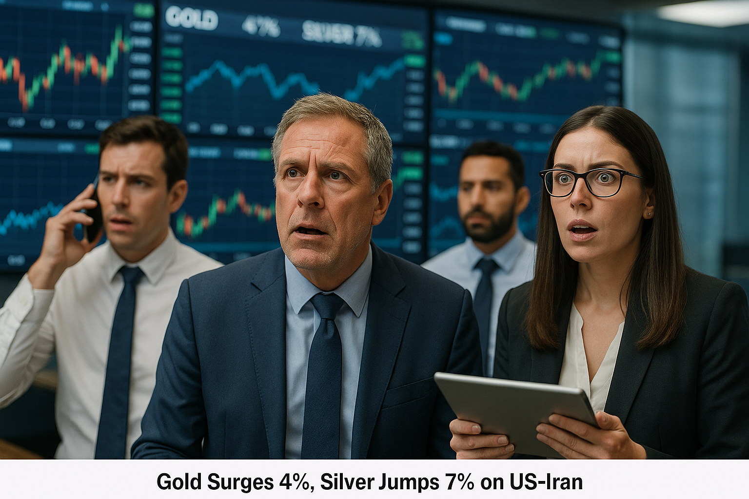 Gold Surges 4%, Silver Jumps 7% on US-Iran De-Escalation Hopes