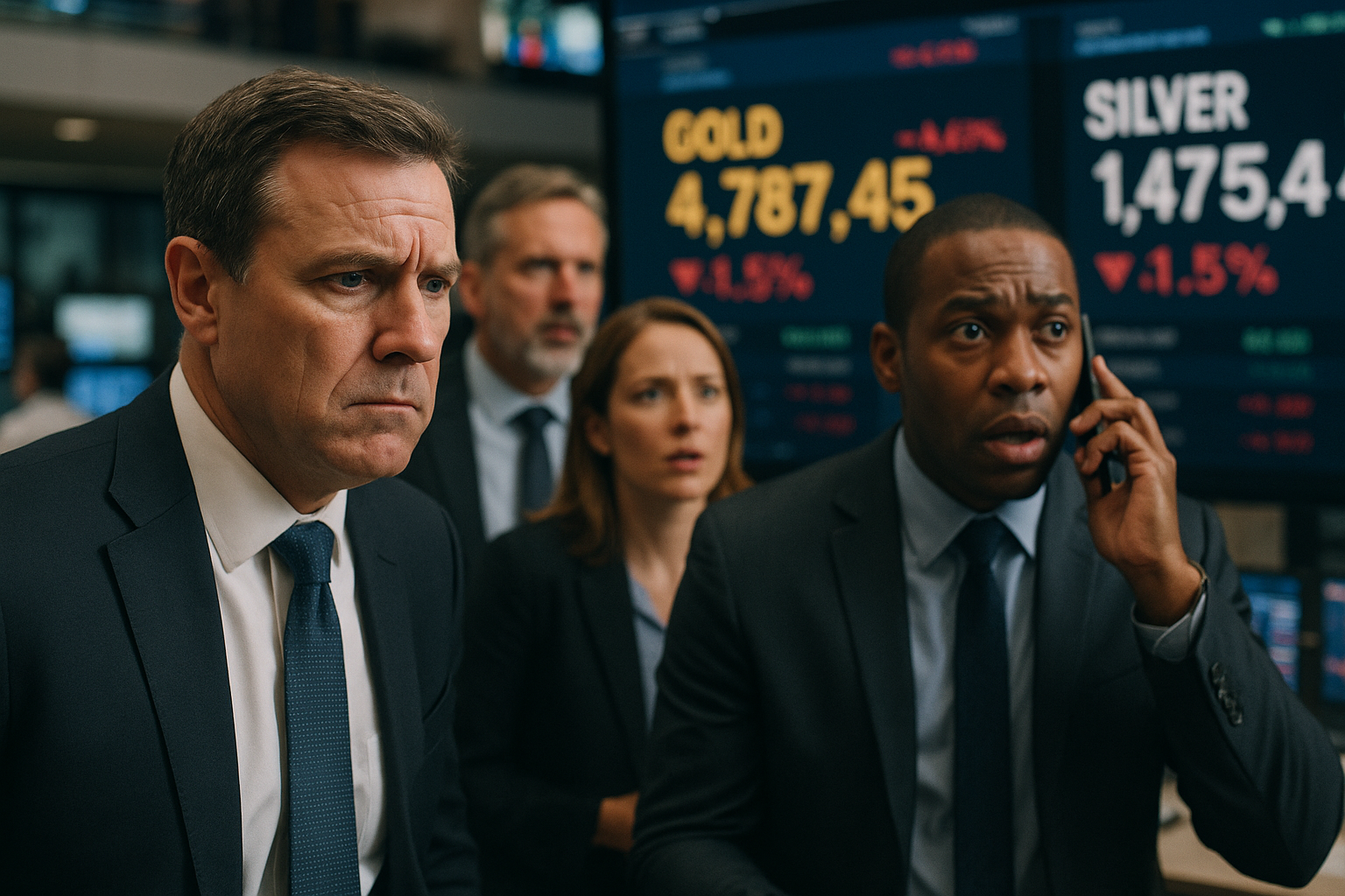 Gold Drops to $4,782 as Silver Slides 4% Amid Dollar Strength