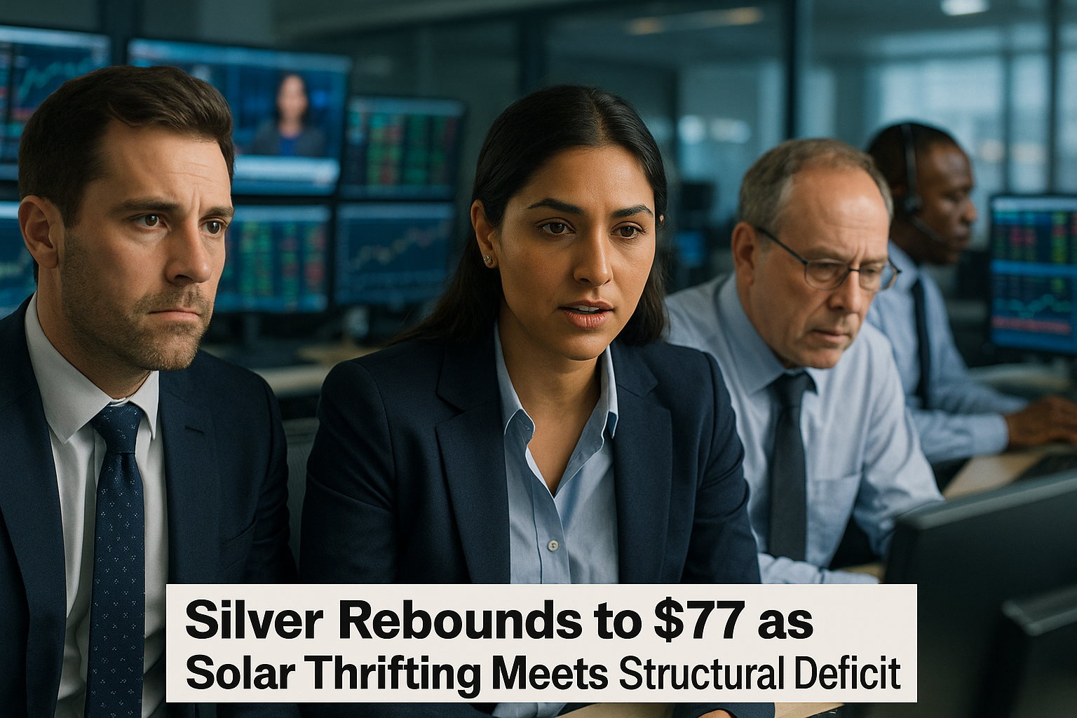 Silver Rebounds to $77 as Solar Thrifting Meets Structural Deficit
