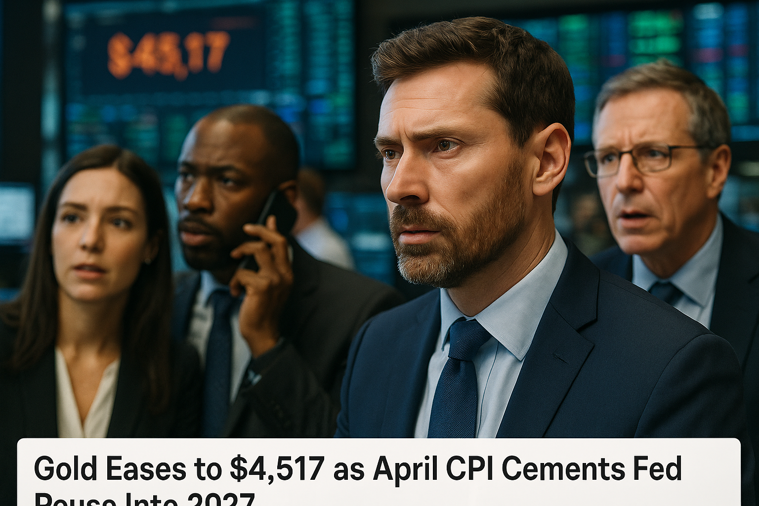 Gold Eases to $4,517 as April CPI Cements Fed Pause Into 2027