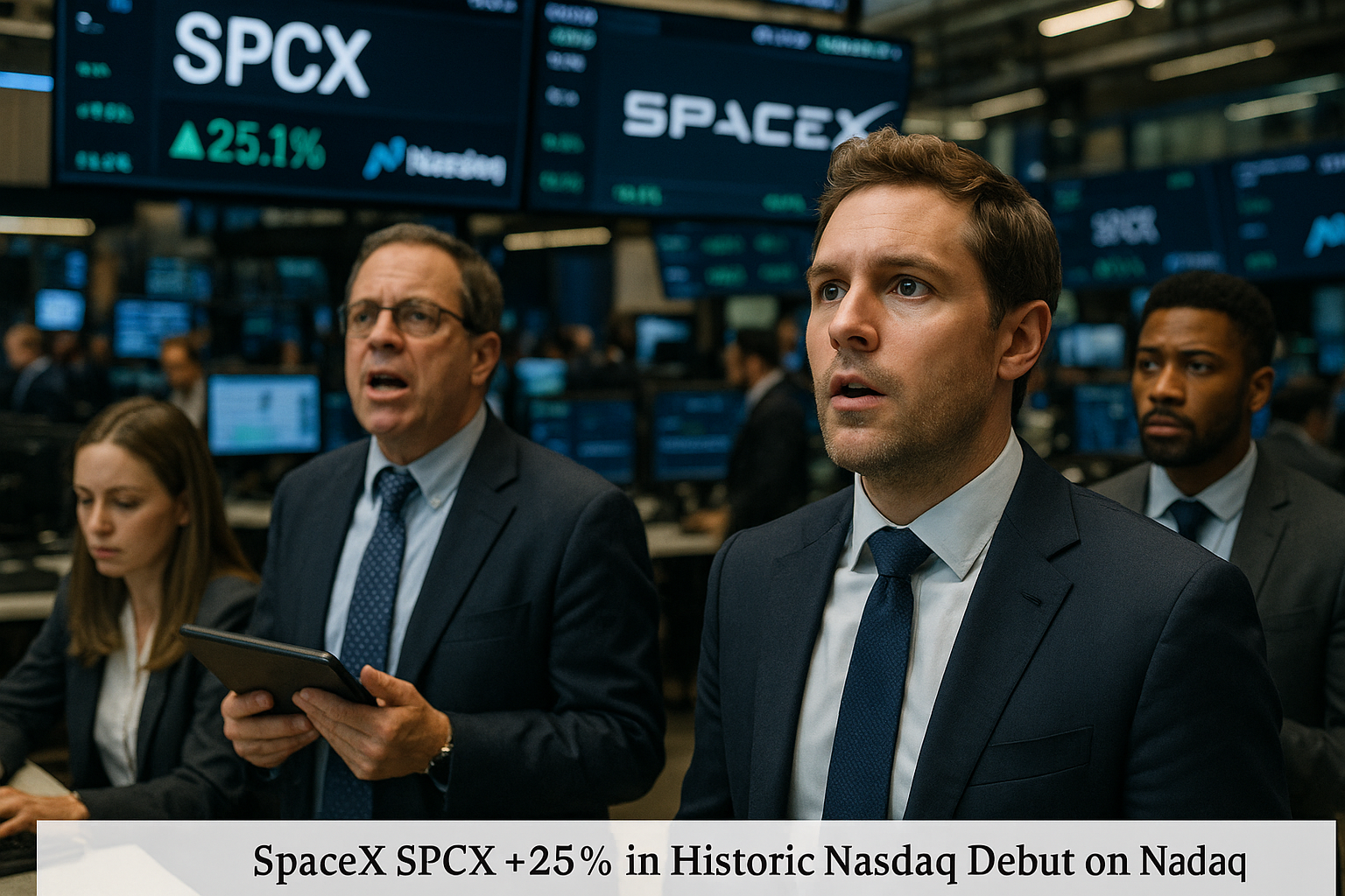 SpaceX SPCX Pops 25% in Historic Nasdaq Debut on Record Volume