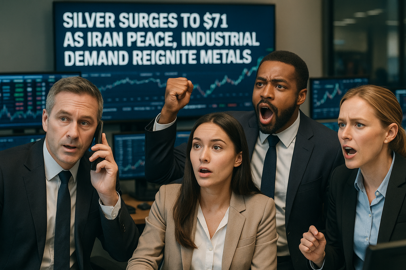 Silver Surges to $71 as Iran Peace, Industrial Demand Reignite Metals