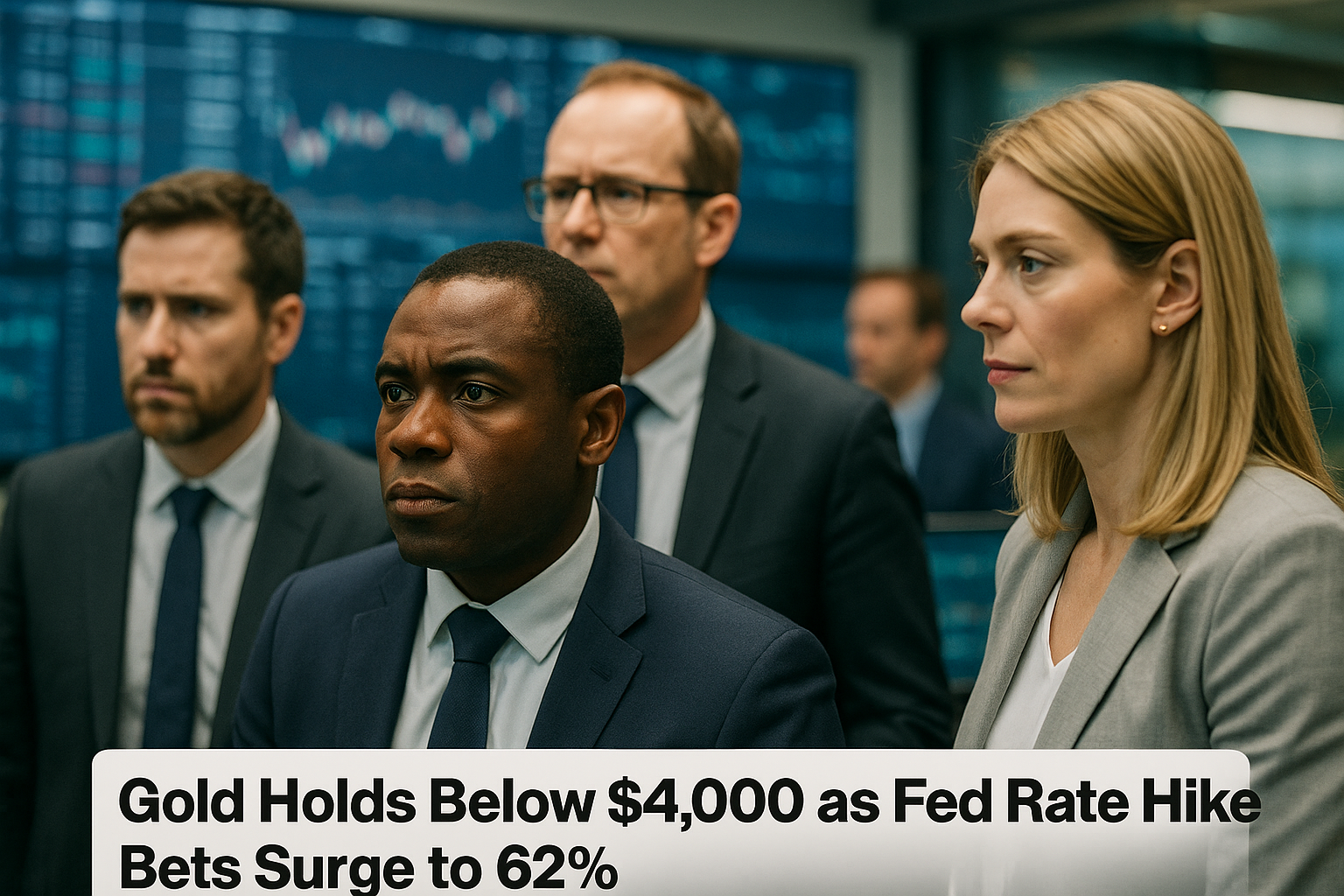 Gold Holds Below $4,000 as Fed Rate Hike Bets Surge to 62%
