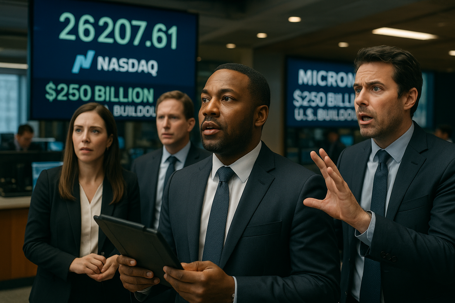 AI Optimism Powers Nasdaq to 26,207 as Micron Pledges $250B U.S. Buildout