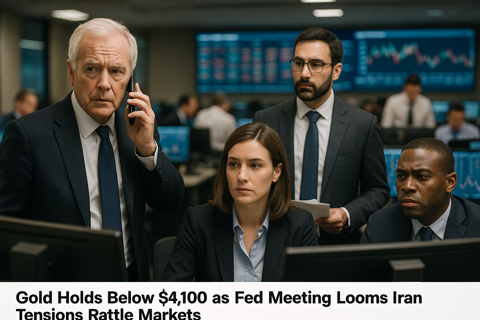 Gold Holds Below $4,100 as Fed Meeting Looms and Iran Tensions Rattle Markets