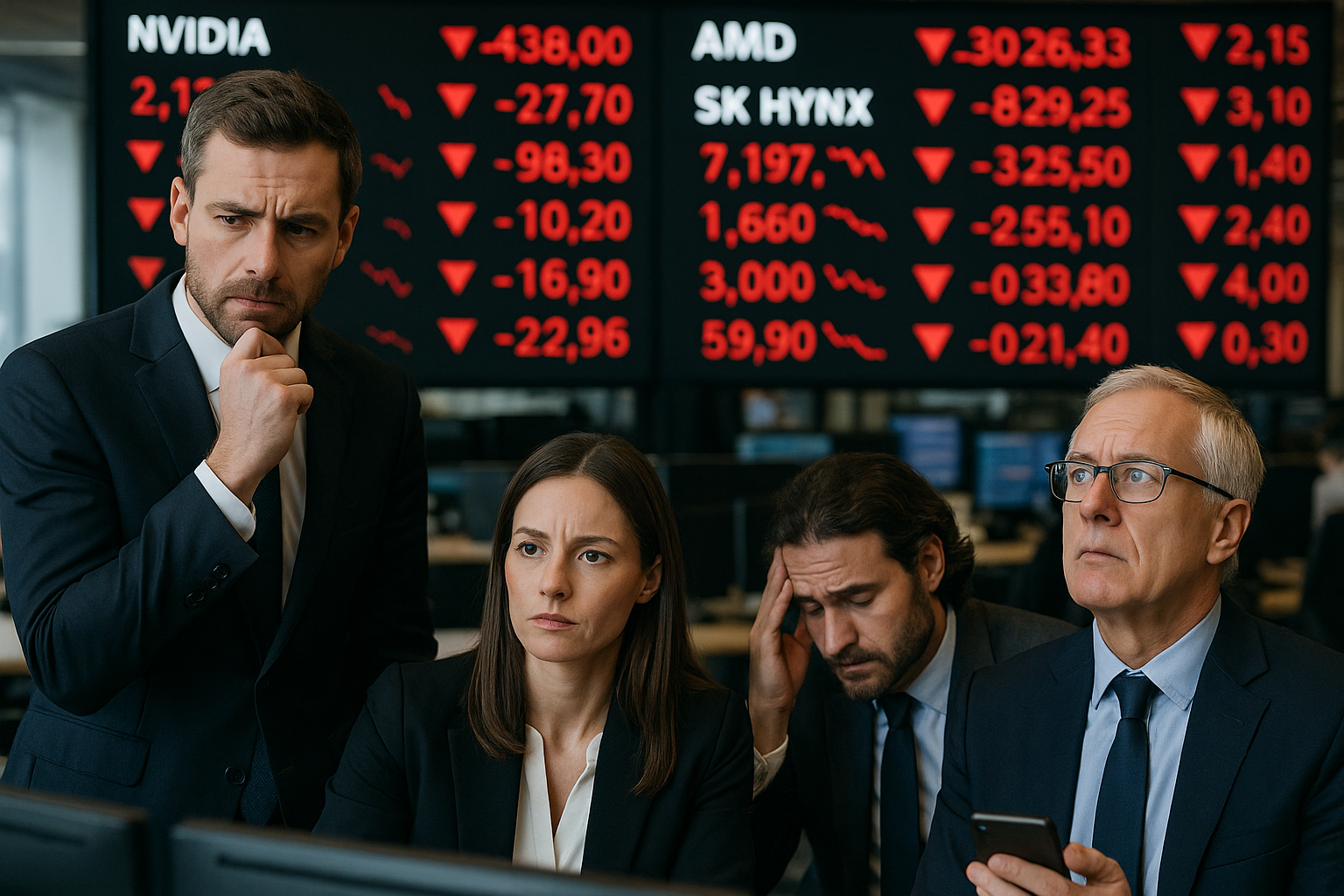 Chip Selloff Deepens: Nvidia, AMD Slide as SK Hynix Plunges on FOMC Eve