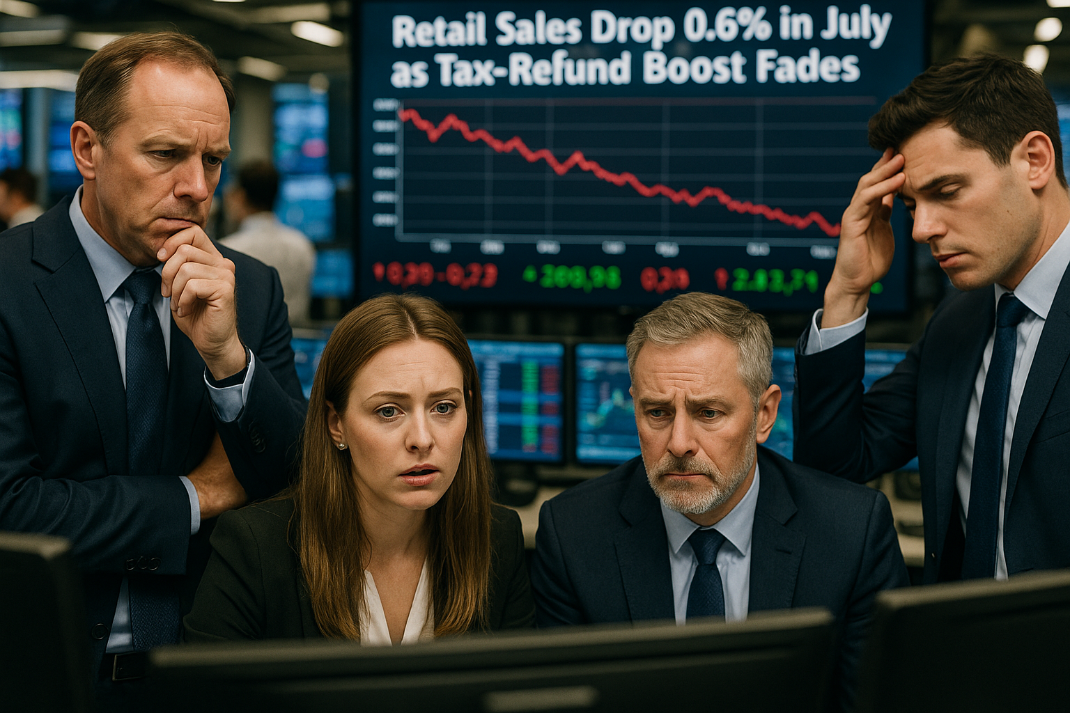 Retail Sales Drop 0.6% in July as Tax-Refund Boost Fades