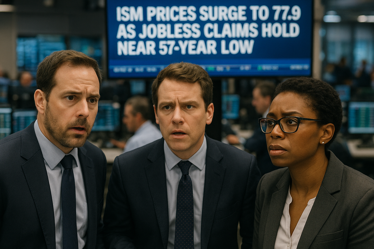 ISM Prices Surge to 77.9 as Jobless Claims Hold Near 57-Year Low