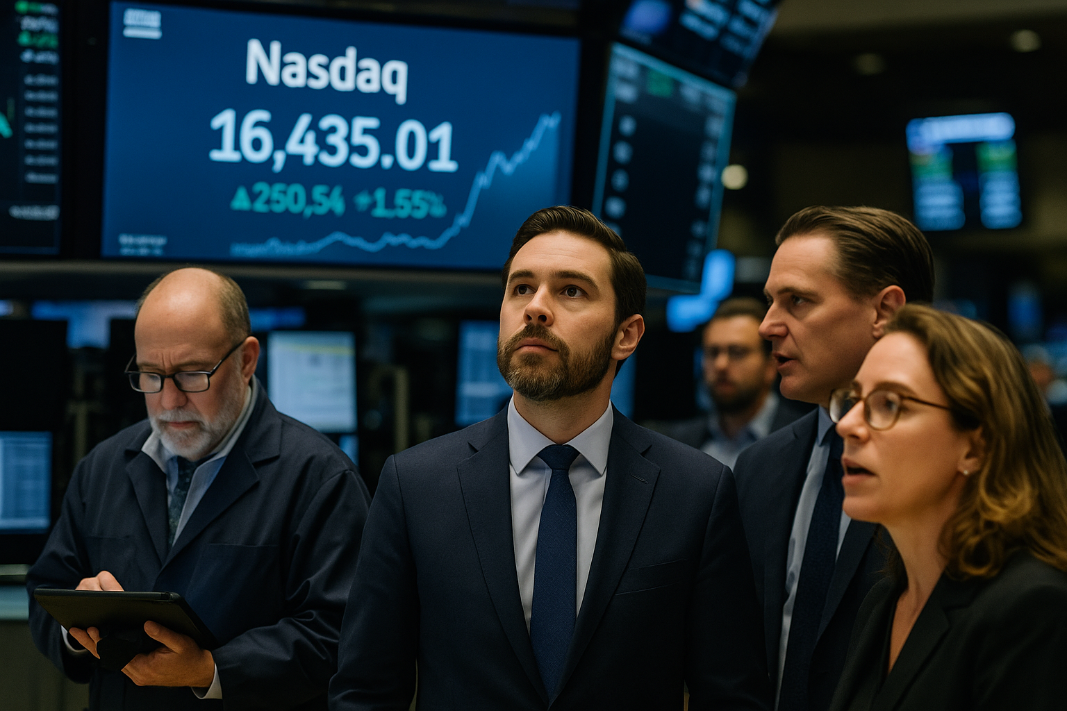 Nasdaq Hits Record as Services Price Gauge Tops Four-Year High